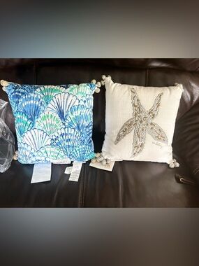 Pottery Barn for Lilly Pulitzer Oh Shello 'Seeing Stars' Beaded Pillow